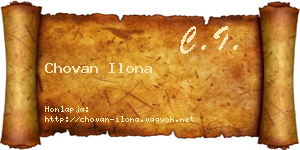 Chovan Ilona névjegykártya