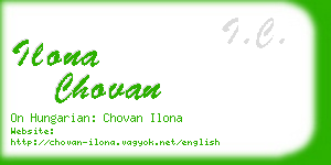 ilona chovan business card